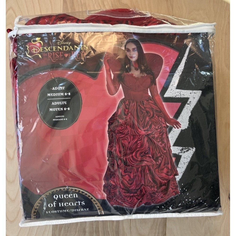 Disney Descendants The Rise of Red Queen of Hearts Costume Size Women's M 6-8 - Picture 2 of 10